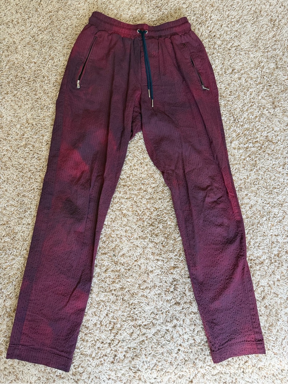 Aime Leon Dore Maroon Tie-Dye Jogger Pants